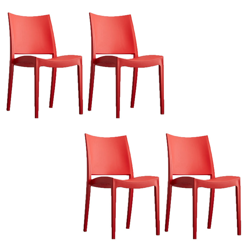 Dining Room Indoor Chair Plastic Armless Dining Accent Chair