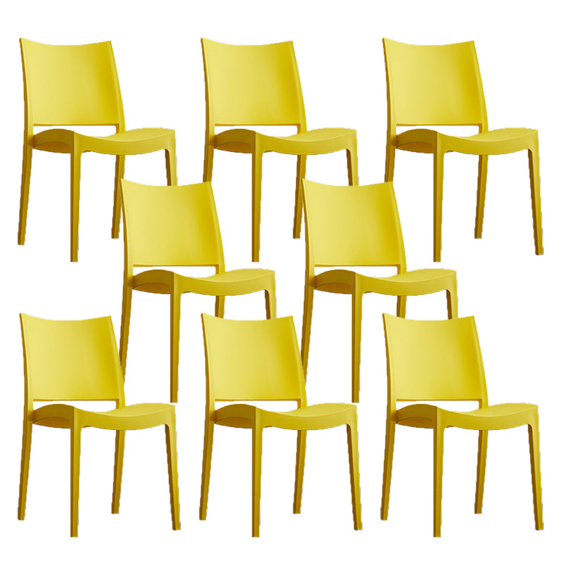 Dining Room Indoor Chair Plastic Armless Dining Accent Chair