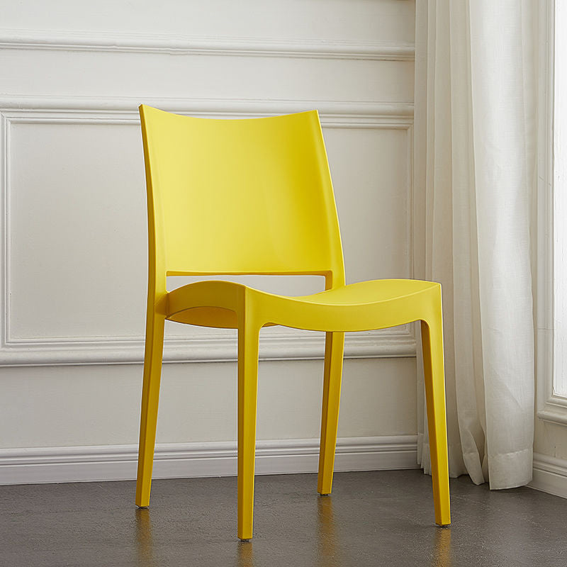 Dining Room Indoor Chair Plastic Armless Dining Accent Chair