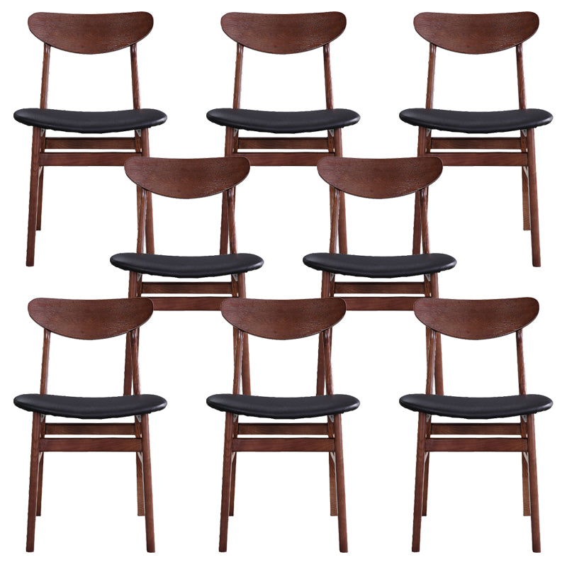 Modern Solid Wood Dining Chair Indoor-Outdoor Open Back Side Chair