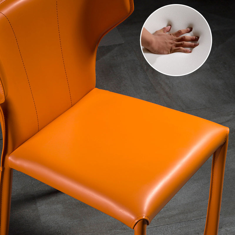 Kitchen Wingback Armless Dining Chair Upholstered Side Chair