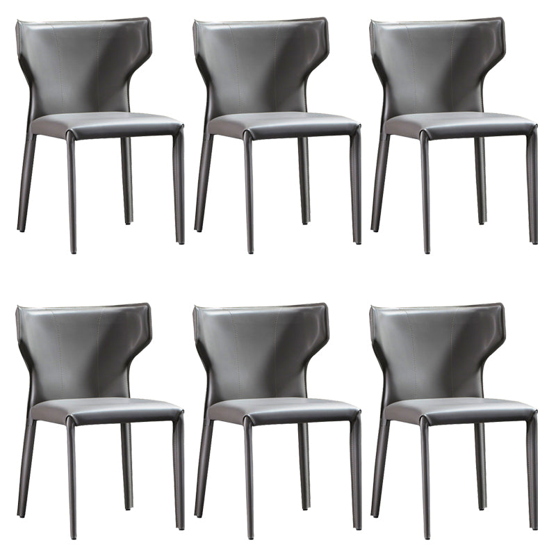 Kitchen Wingback Armless Dining Chair Upholstered Side Chair