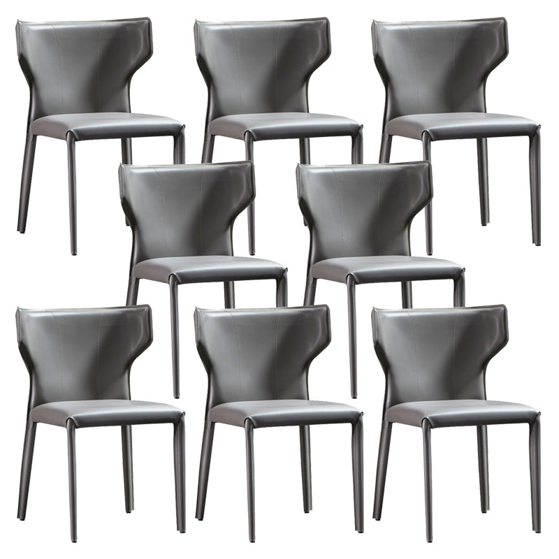 Kitchen Wingback Armless Dining Chair Upholstered Side Chair