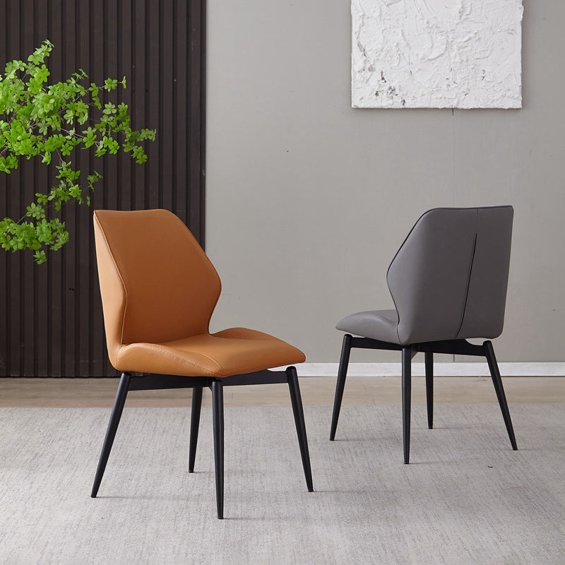 Dining Room Home Upholstered Chair Leather Wingback Armless Chair