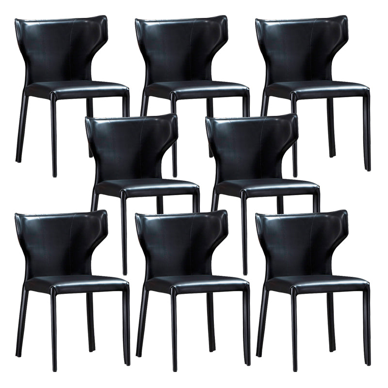 Dining Room Upholstered Chair Leather Kitchen Wingback Chair