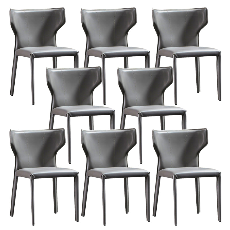 Dining Room Upholstered Chair Leather Kitchen Wingback Chair