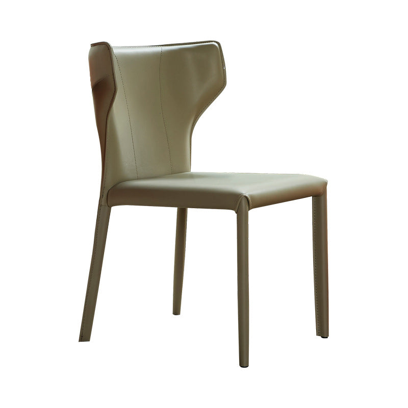 Dining Room Upholstered Chair Leather Kitchen Wingback Chair