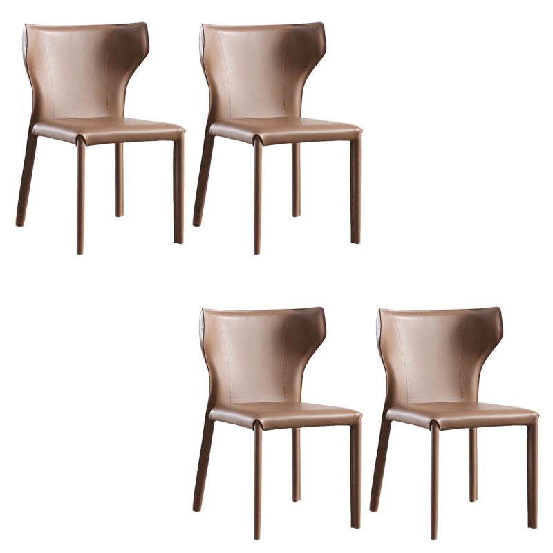 Dining Room Upholstered Chair Leather Kitchen Wingback Chair