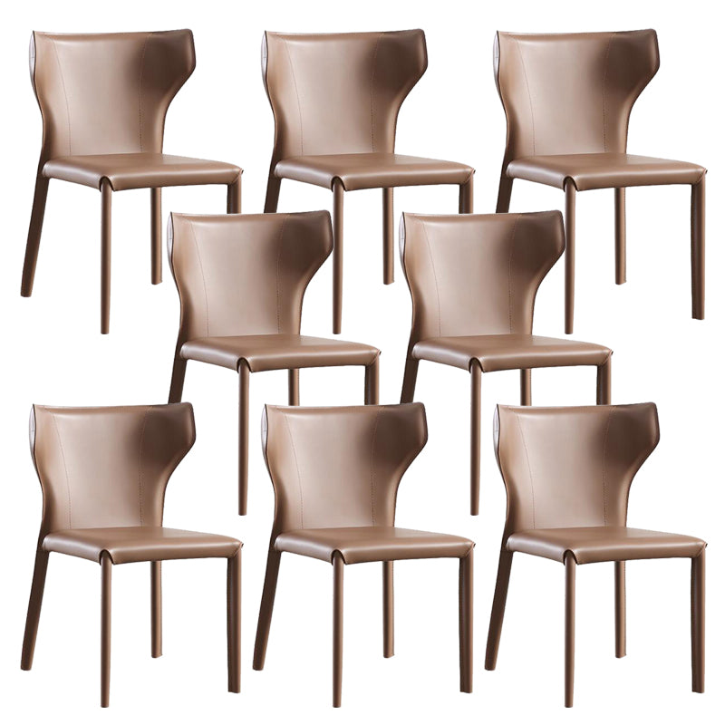 Dining Room Upholstered Chair Leather Kitchen Wingback Chair