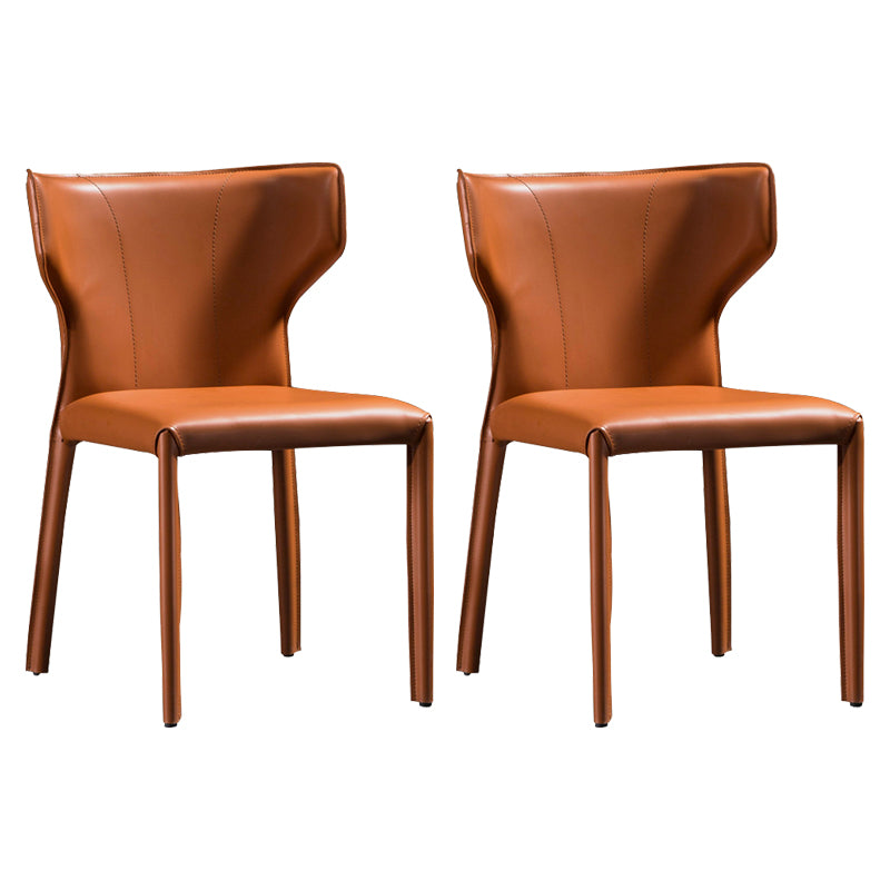 Dining Room Upholstered Chair Leather Kitchen Wingback Chair