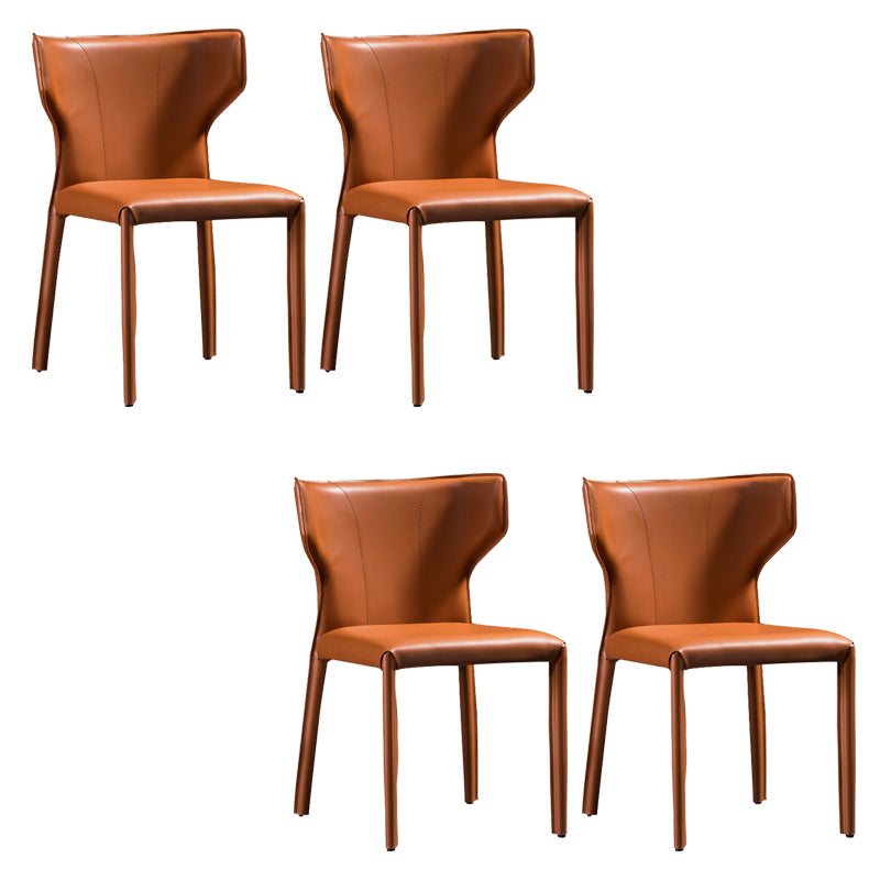 Dining Room Upholstered Chair Leather Kitchen Wingback Chair