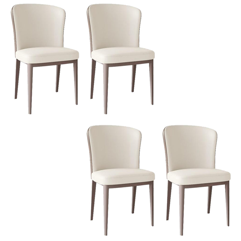 Kitchen Home Upholstered Dining Chair Leather Wingback Armless Chair