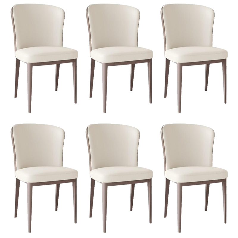 Kitchen Home Upholstered Dining Chair Leather Wingback Armless Chair