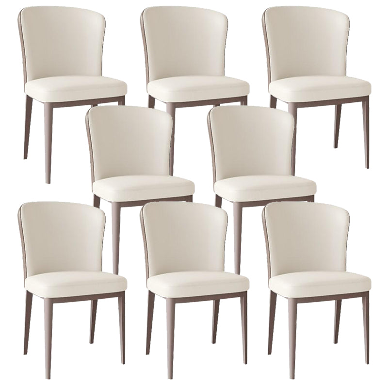 Kitchen Home Upholstered Dining Chair Leather Wingback Armless Chair