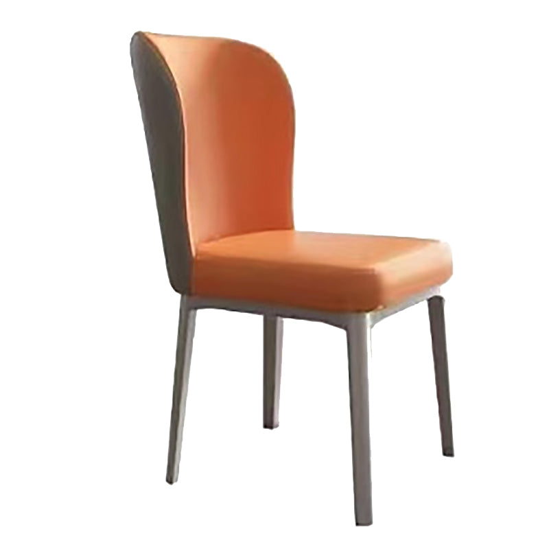 Kitchen Home Upholstered Dining Chair Leather Wingback Armless Chair