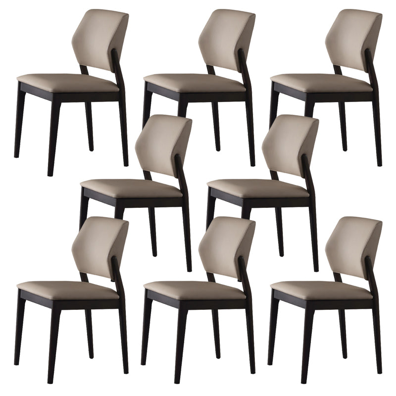 Solid Wood Contemporary Dining Chair Open Back Indoor Side Chair