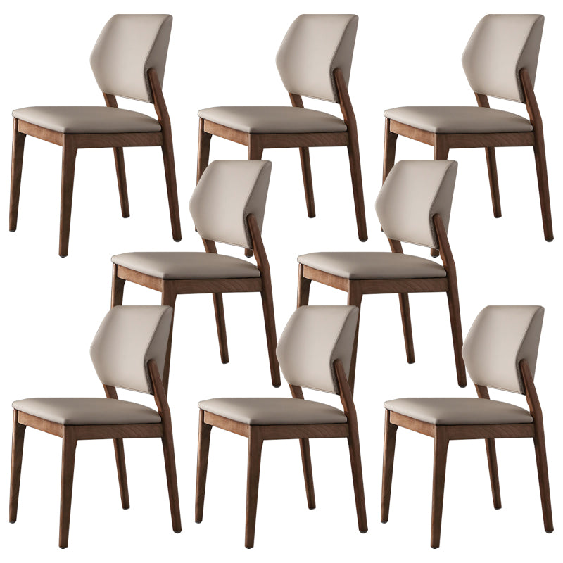 Solid Wood Contemporary Dining Chair Open Back Indoor Side Chair