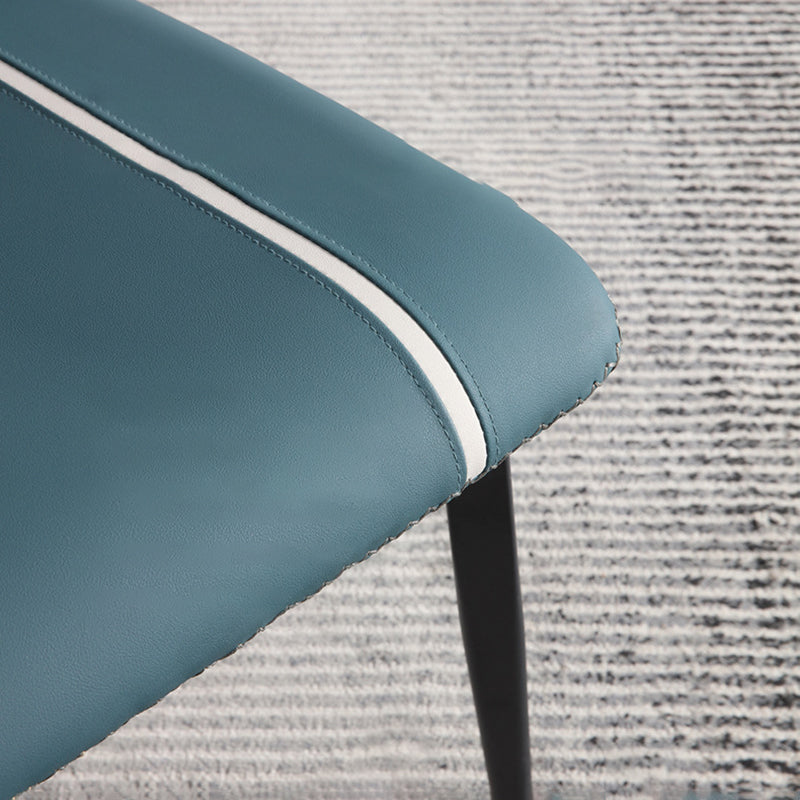 Dining Room Home Upholstered Chair Leather Parsons Armless Chair