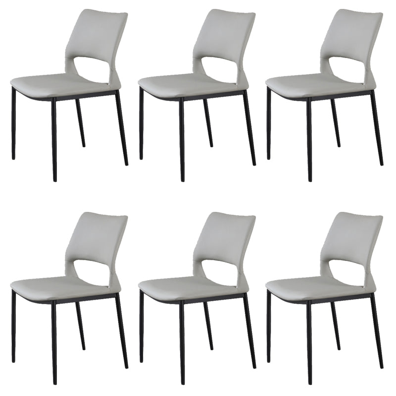 Open Back Dining Chair Contemporary Indoor Dining Side Chair