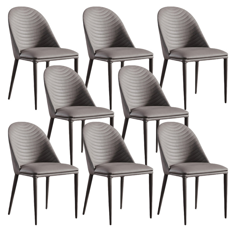 Dining Room Contemporary Dining Chair Upholstered Metal Legs Chair