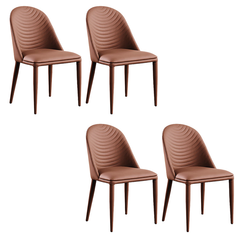 Dining Room Contemporary Dining Chair Upholstered Metal Legs Chair