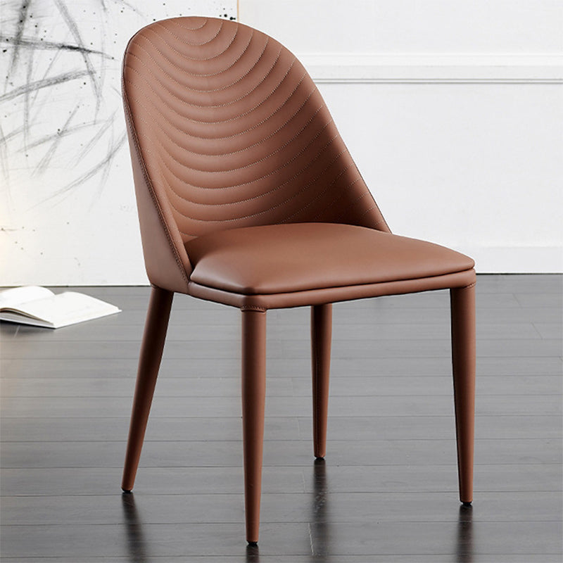 Dining Room Contemporary Dining Chair Upholstered Metal Legs Chair