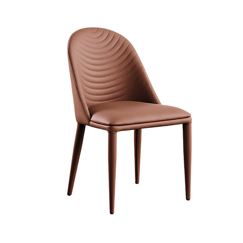 Dining Room Contemporary Dining Chair Upholstered Metal Legs Chair