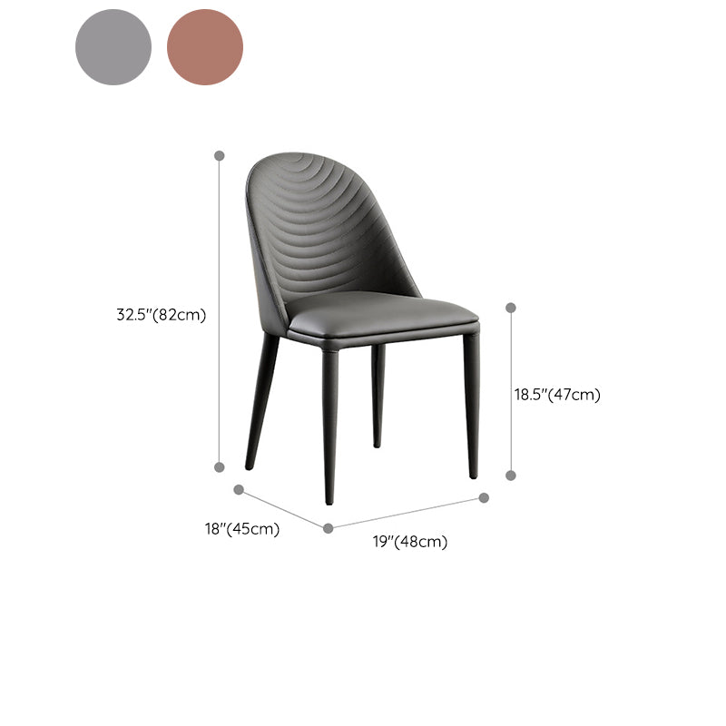 Dining Room Contemporary Dining Chair Upholstered Metal Legs Chair