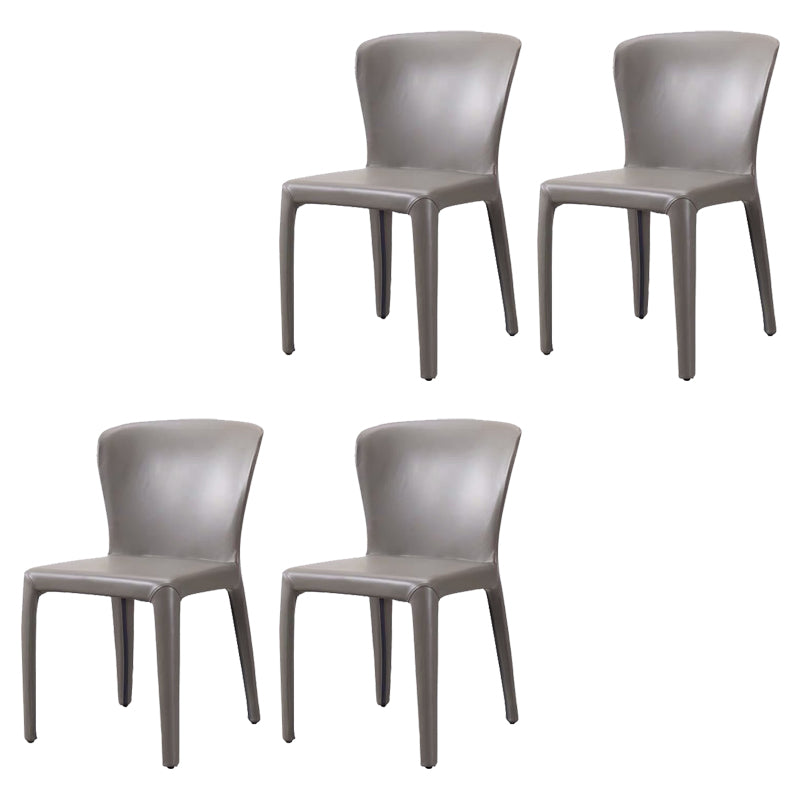 Faux Leather Dining Chair Wingback Side Chair with Upholstered