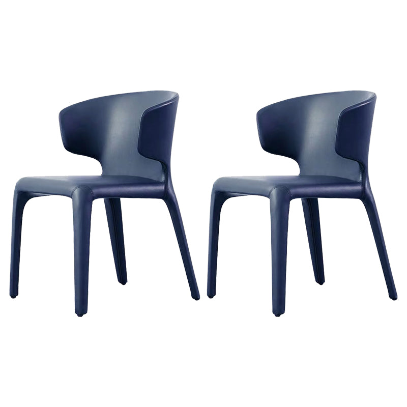 Faux Leather Dining Chair Wingback Side Chair with Upholstered