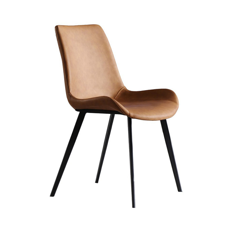 Home Dining Room Chair Armless Leather Chair with Upholstered