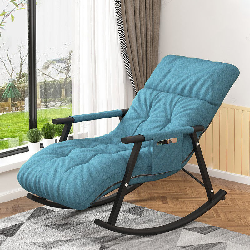 Modern Upholstered Rocker Chair Metal Frame Rocker Chair for Living Room