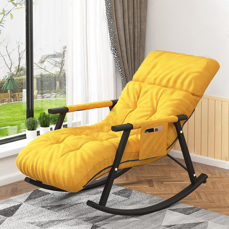 Modern Upholstered Rocker Chair Metal Frame Rocker Chair for Living Room