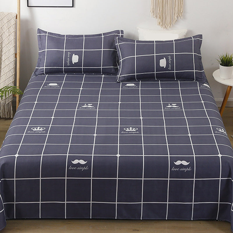 Polyester Bed Sheet No Theme Fitted Sheet Standard Deep Pocket Sheet