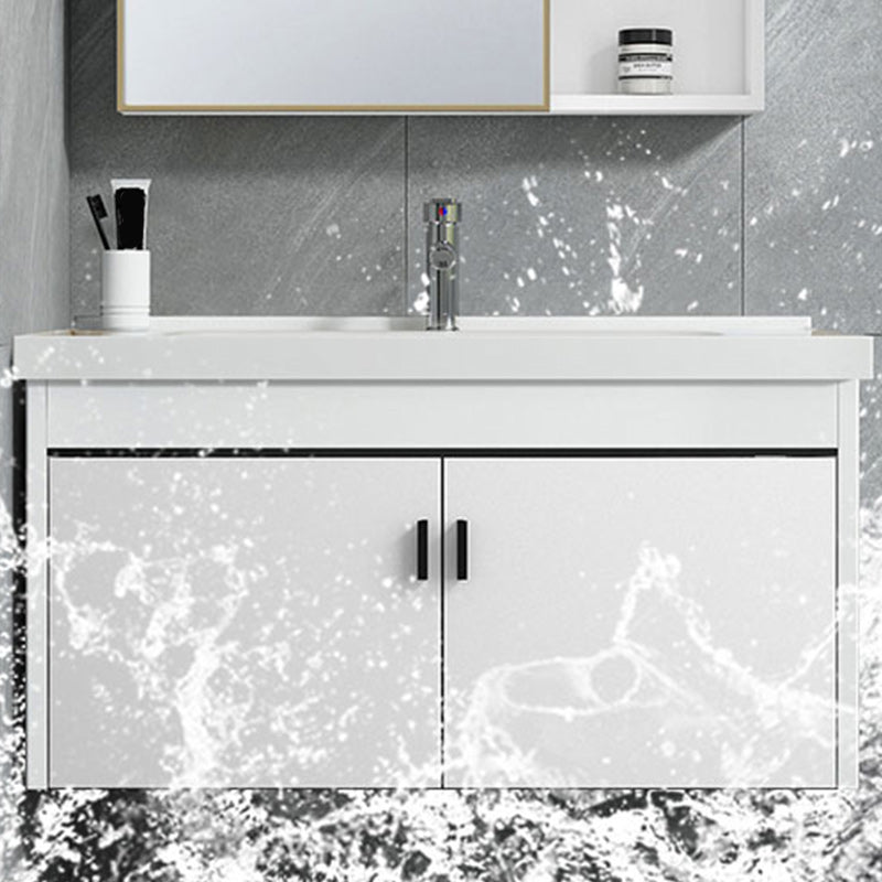 Wall-mounted Bathroom Vanity Modern Single-Sink Space Saver Vanity