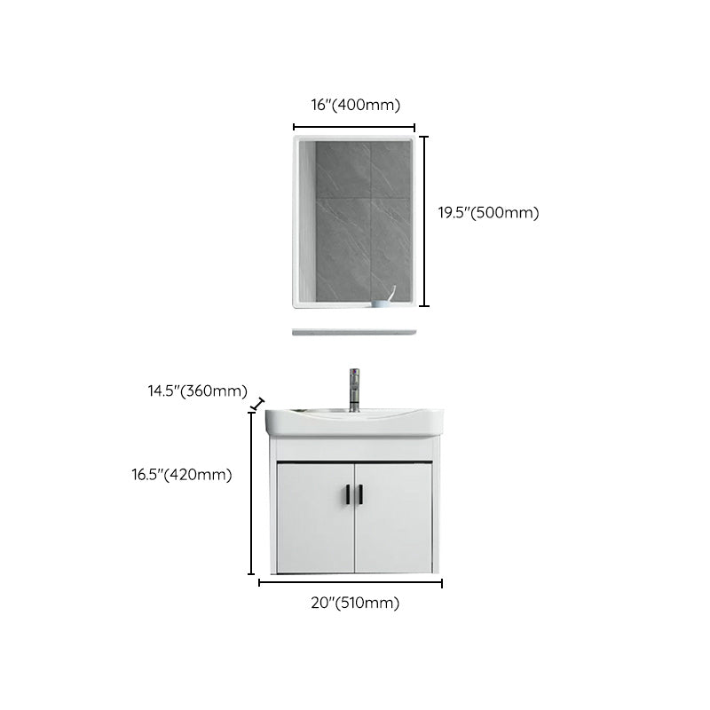 Wall-mounted Bathroom Vanity Modern Single-Sink Space Saver Vanity
