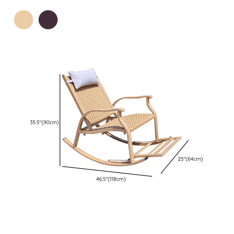 Modern Wicker Rocker Chair Metal Frame Rocker Chair for Outdoor