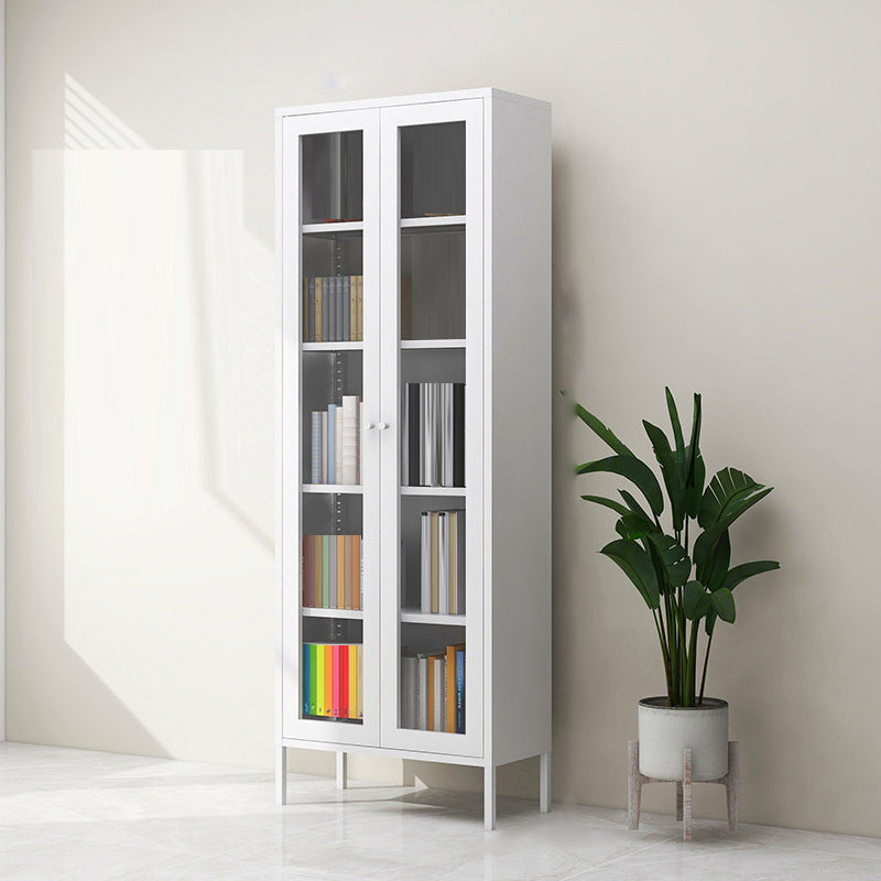 Modern Filing Cabinet Glass Storage Shelves and Pedestal Vertical File Cabinet