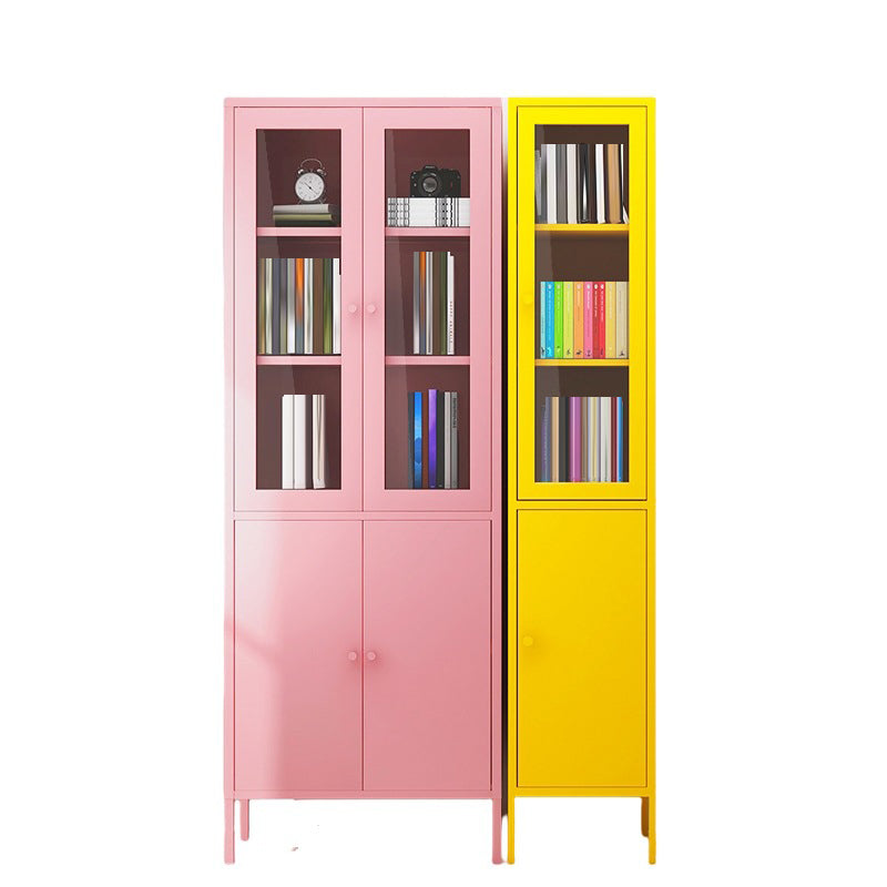 Modern Filing Cabinet Glass Storage Shelves and Pedestal Vertical File Cabinet