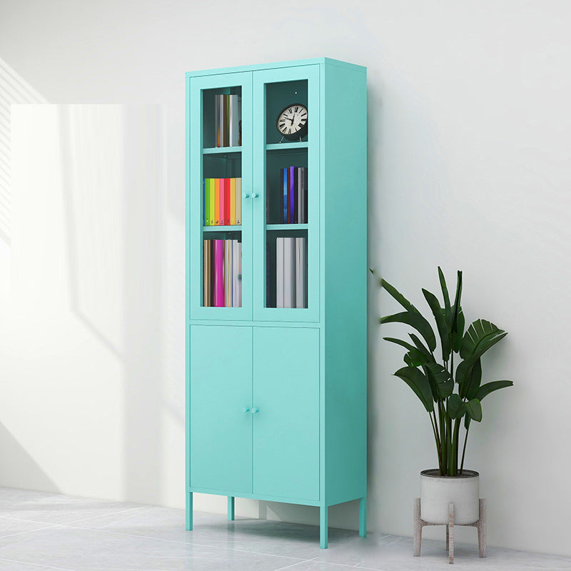 Modern Filing Cabinet Glass Storage Shelves and Pedestal Vertical File Cabinet