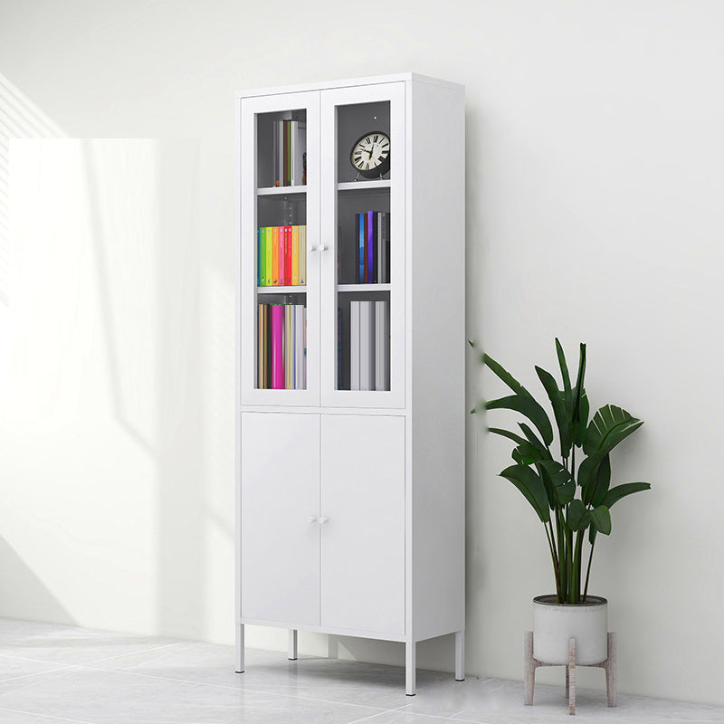 Modern Filing Cabinet Glass Storage Shelves and Pedestal Vertical File Cabinet
