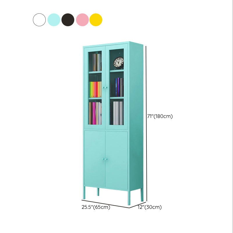 Modern Filing Cabinet Glass Storage Shelves and Pedestal Vertical File Cabinet