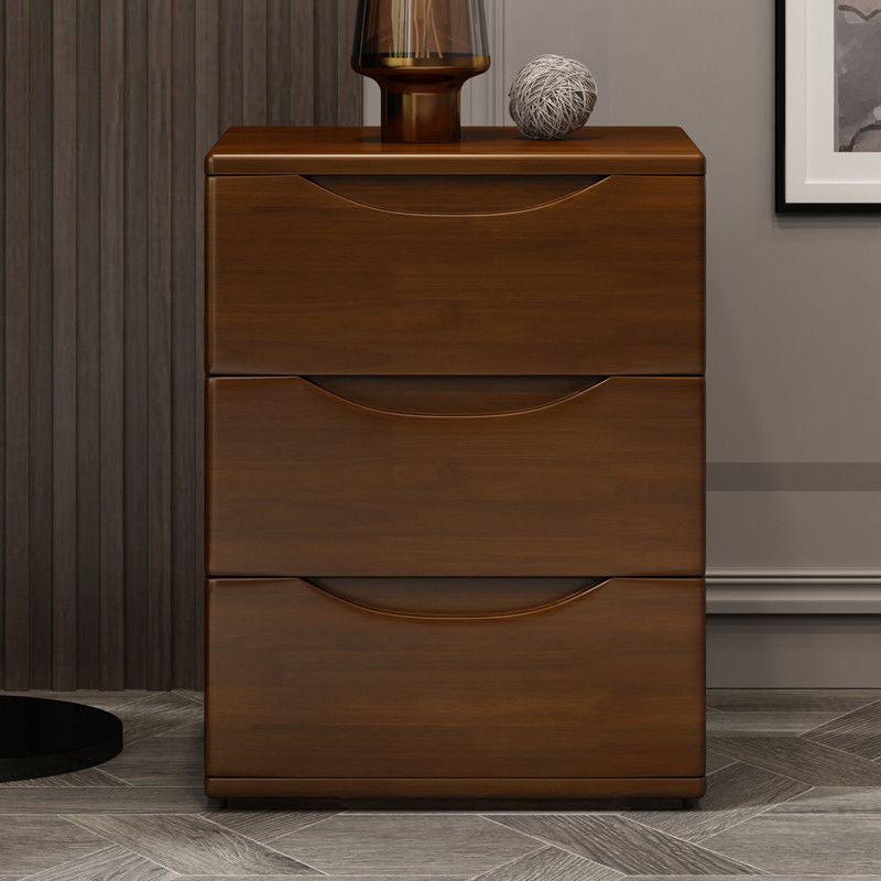 3 Drawers Contemporary Accent Table Nightstand Antique Finish Nightstand