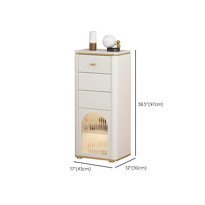 11.7 Inch Width Storage Chest Classic Glam Dresser with 1/2/3 Drawers