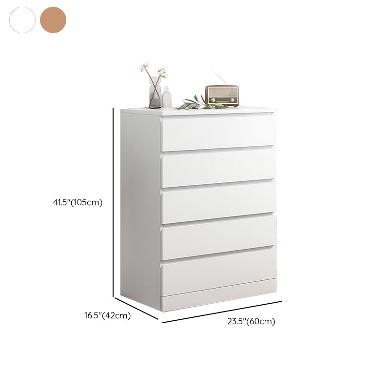 Contemporary Storage Chest Manufactured Wood Dresser with 3/4/5/6 Drawers