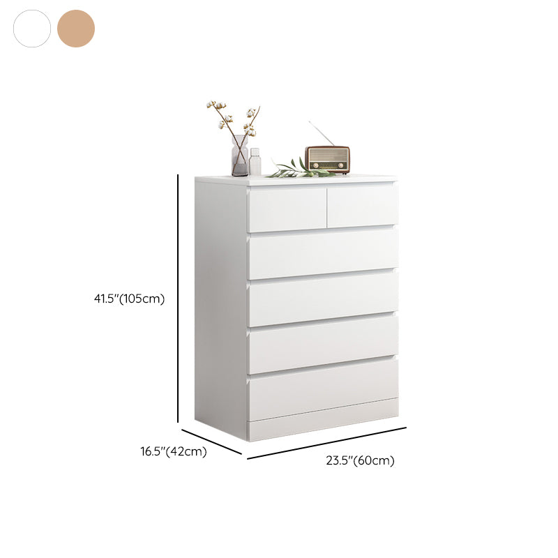 Contemporary Storage Chest Manufactured Wood Dresser with 3/4/5/6 Drawers