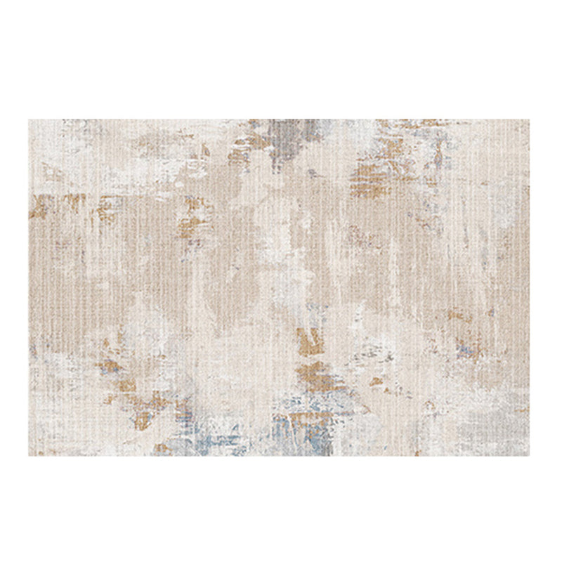 Grey Modern Rug Polyester Graphic Area Rug Washable Rug for Living Room