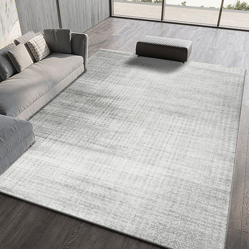 Grey Modern Rug Polyester Graphic Area Rug Washable Rug for Living Room