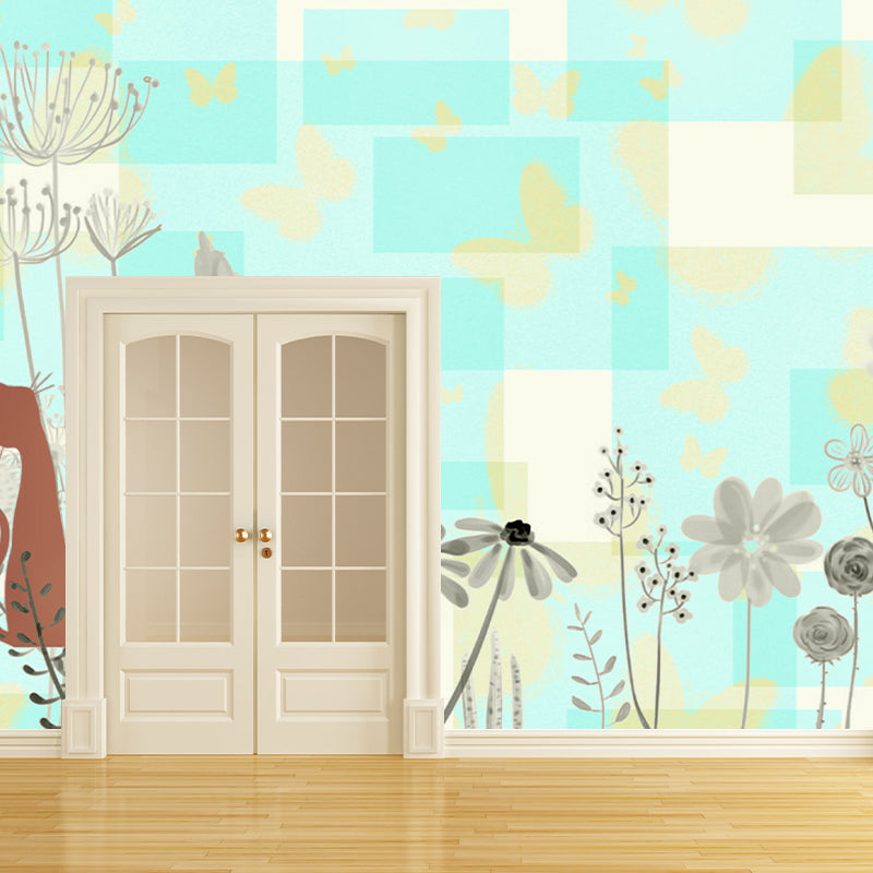 Environment Friendly Wall Mural Wallpaper Plants Sitting Room Wall Mural
