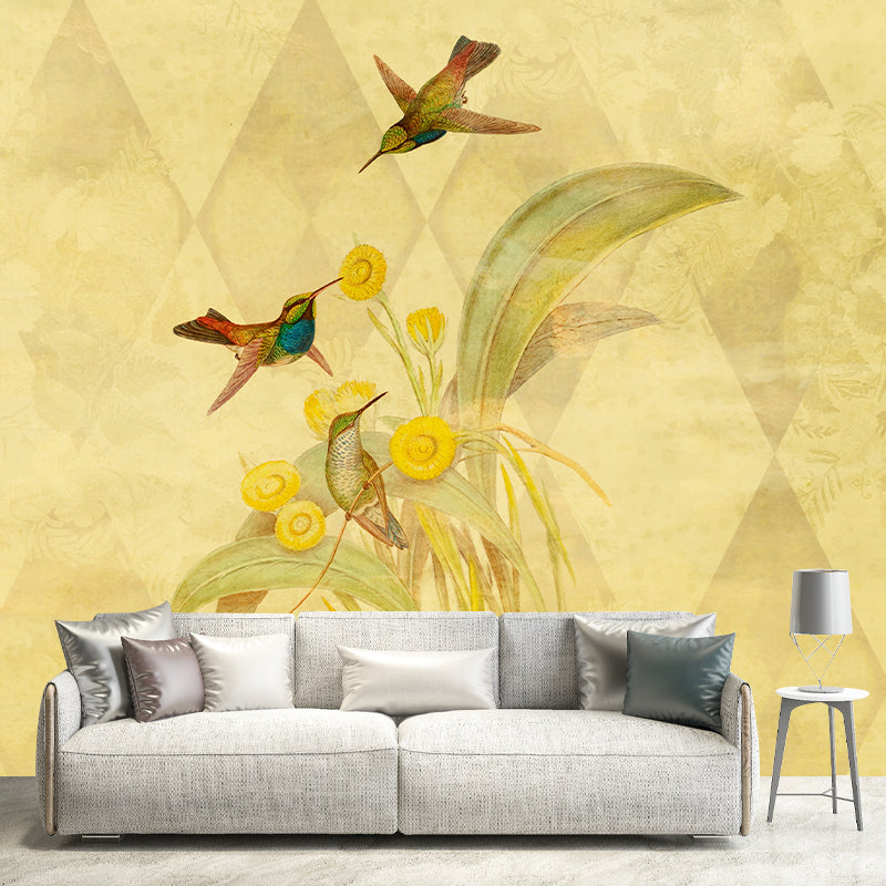 Environment Friendly Wall Mural Wallpaper Plants Sitting Room Wall Mural